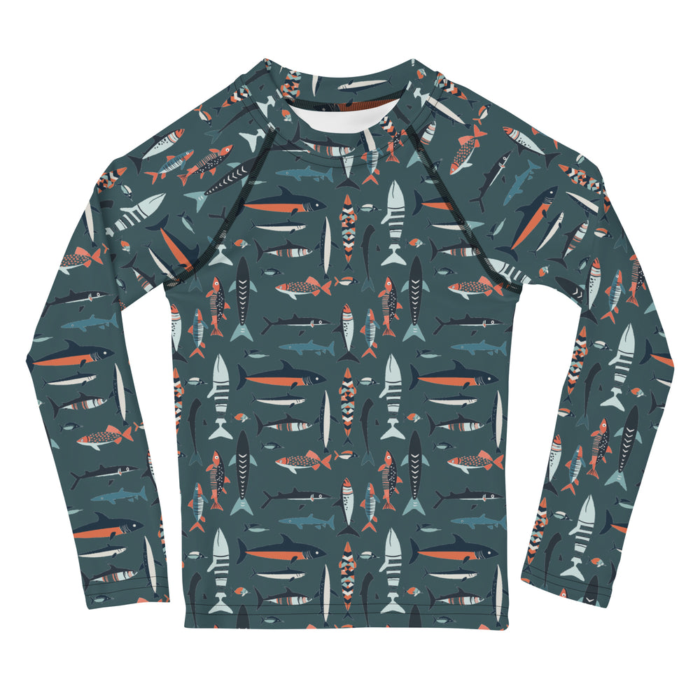 Kids Swim Rash Guard - Fish